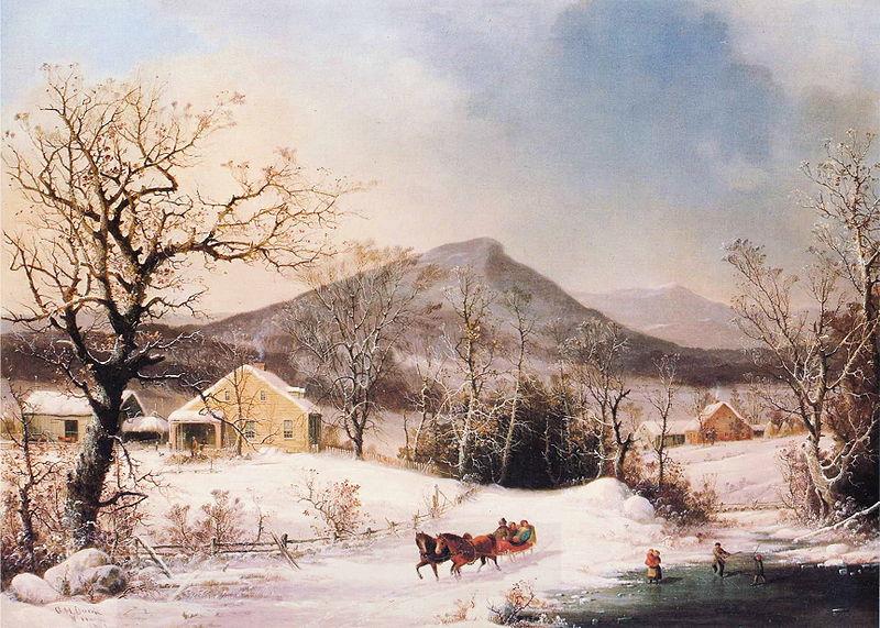 George Henry Durrie Winter in the Country China oil painting art